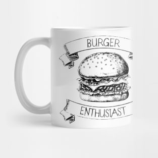 BURGER ENTHUSIAST - burger design Mug